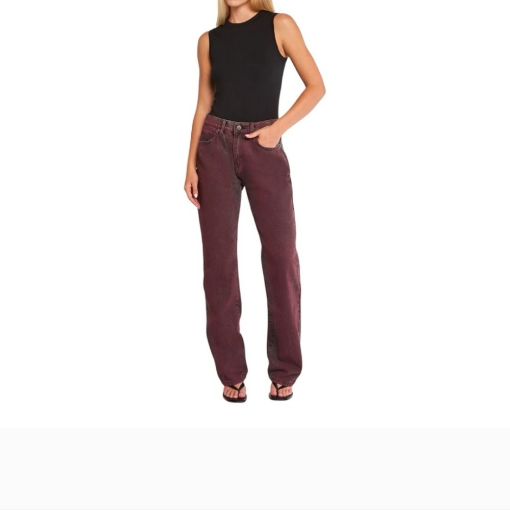 PTCL Daisy Mid Rise Overdye Straight Leg Jeans 27"